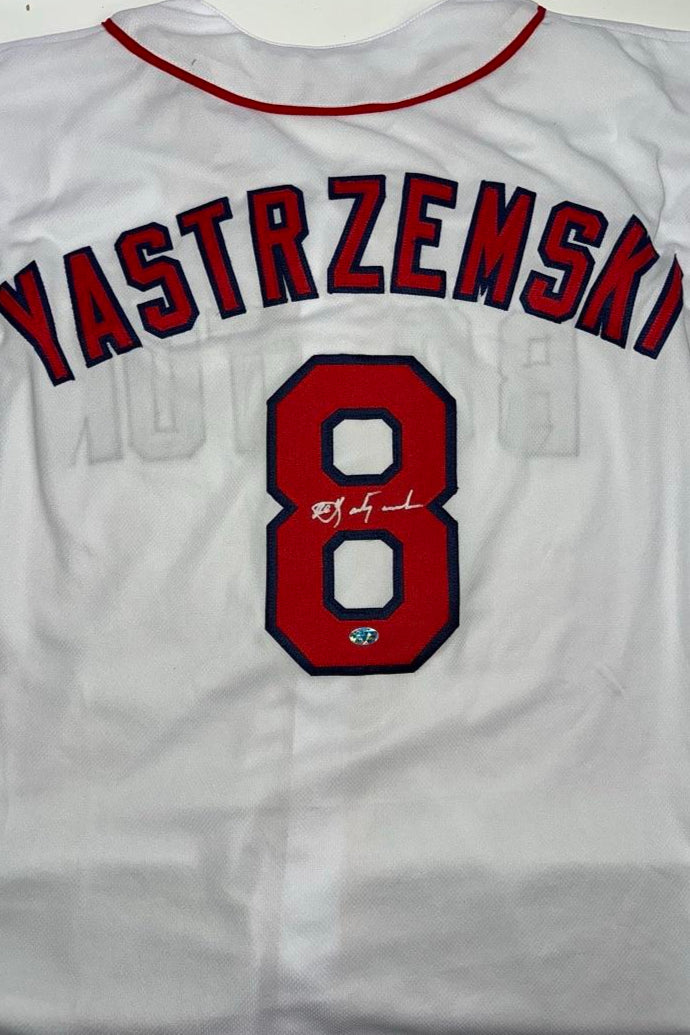 Carl Yastrzemski Signed Custom White Red Sox Jersey - Sureshot COA